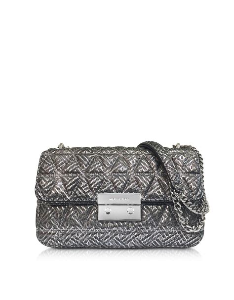 michael kors sloan sliver|michael kors leather shoulder bag.